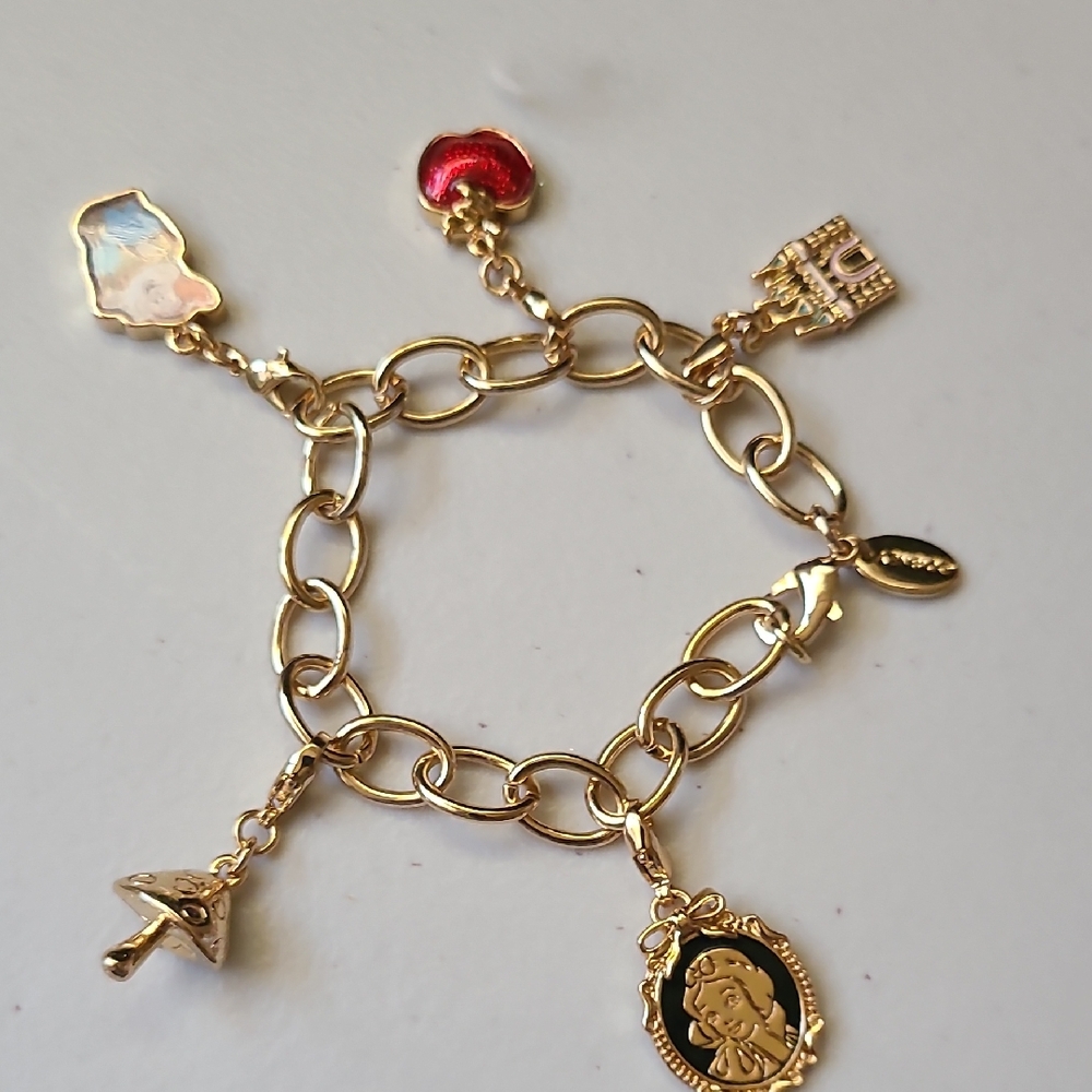Disney Snow White Limited Edition Charms Bracelet Collectible 7" - No Box
